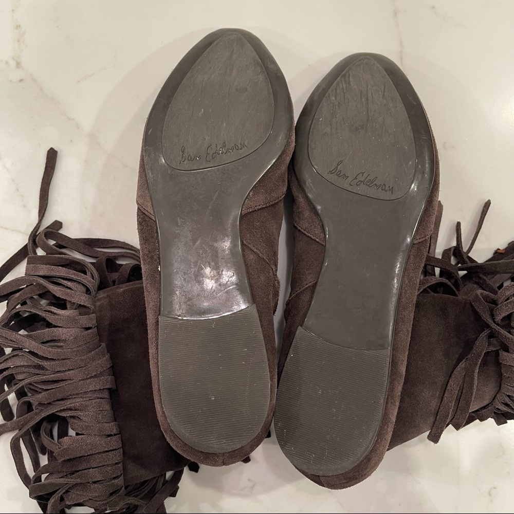 Sam Edelman brown fringe booties - Picture 4 of 16